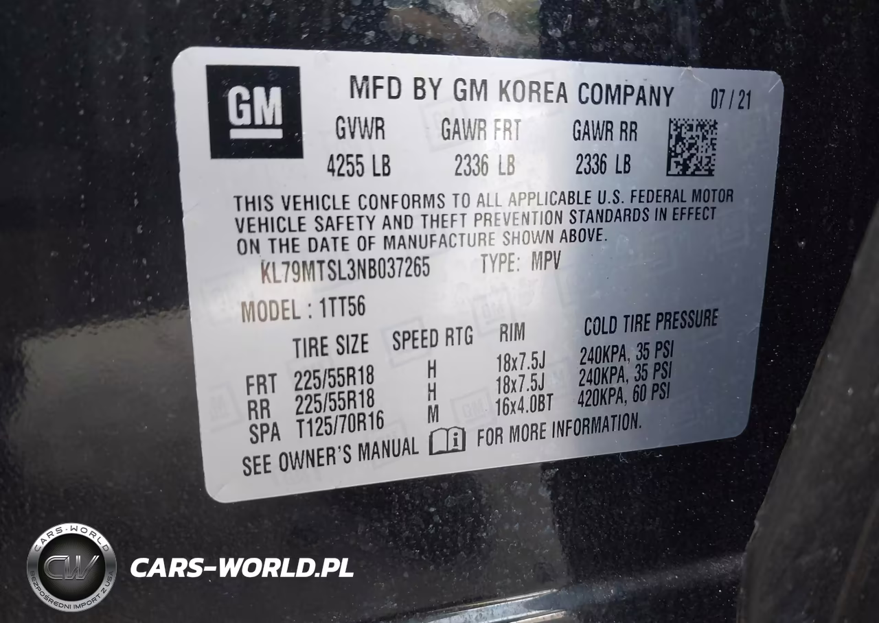 2022 Chevrolet Trailblazer Fwd Rs VIN:KL79MTSL3NB037265 - 9