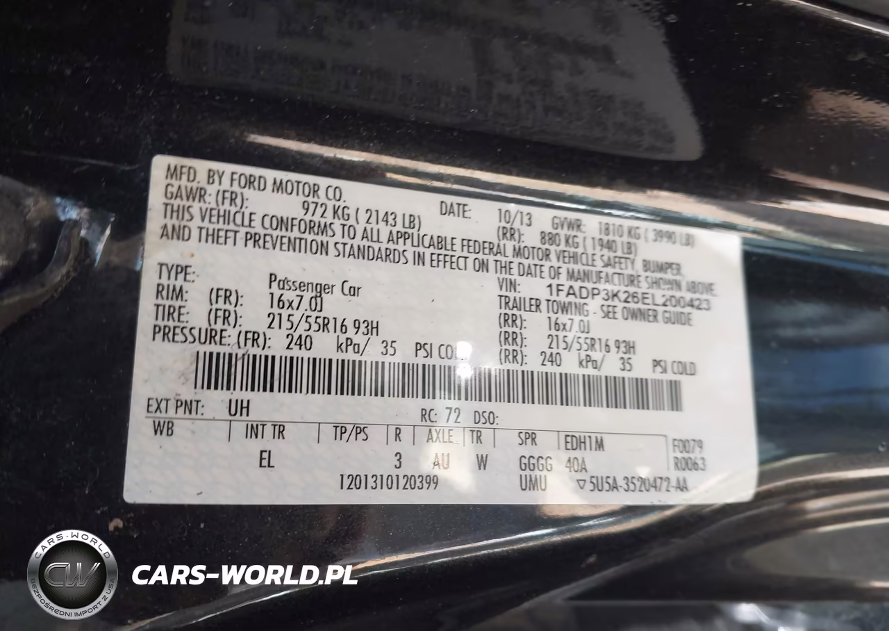 2014 Ford Focus Se VIN:1FADP3K26EL200423 - 9