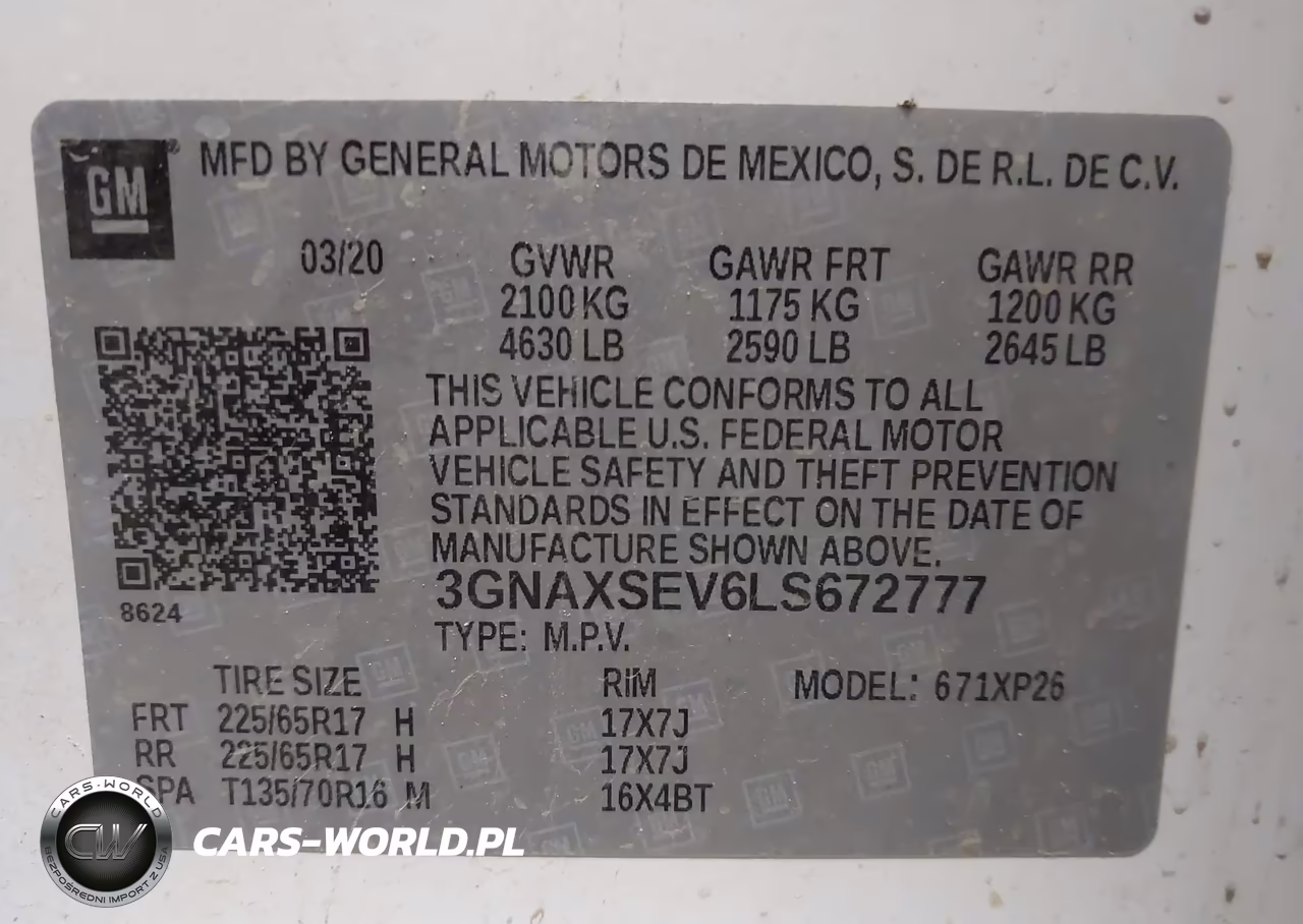 2020 Chevrolet Equinox Awd Ls VIN:3GNAXSEV6LS672777 - 9