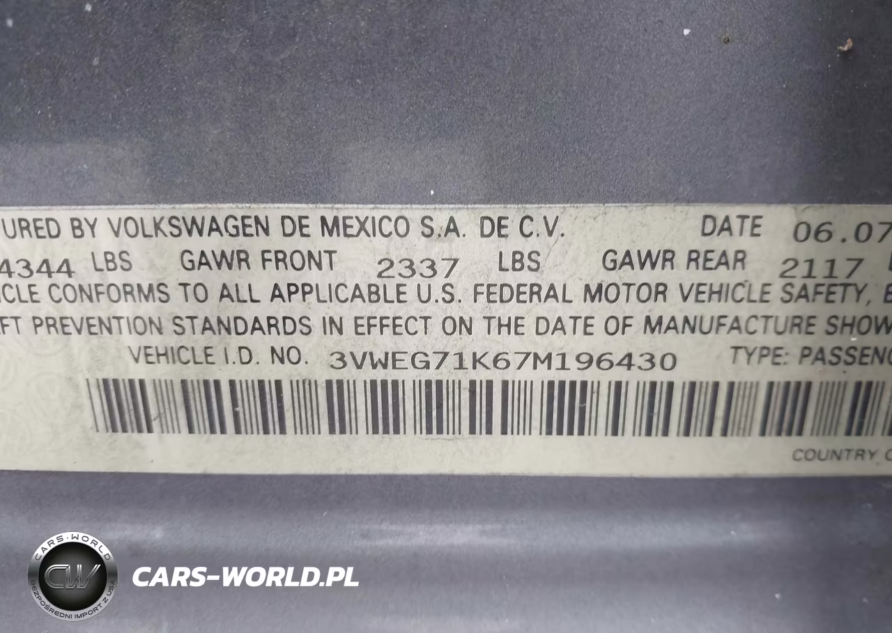2007 Volkswagen Jetta Wolfsburg Edition VIN:3VWEG71K67M196430 - 9