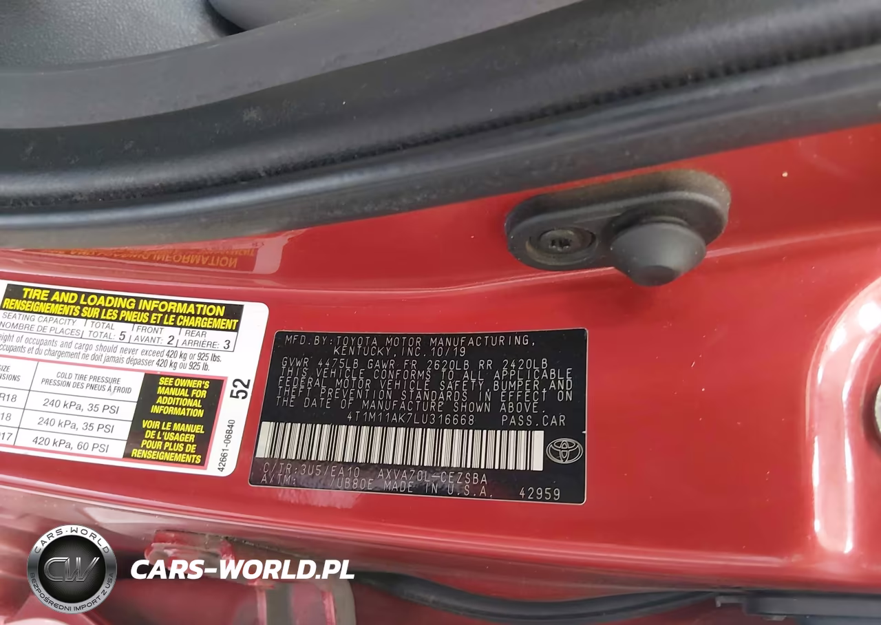 2020 Toyota Camry Se VIN:4T1M11AK7LU316668 - 9