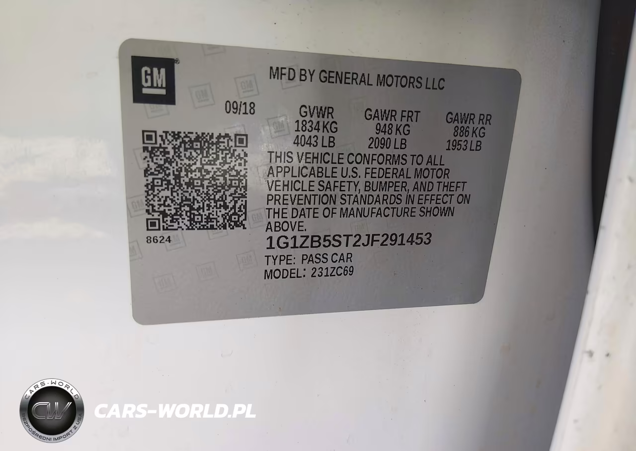 2018 Chevrolet Malibu 1Ls VIN:1G1ZB5ST2JF291453 - 9