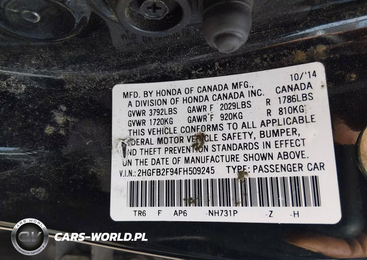 2015 Honda Civic Ex-L VIN:2HGFB2F94FH509245 - 9