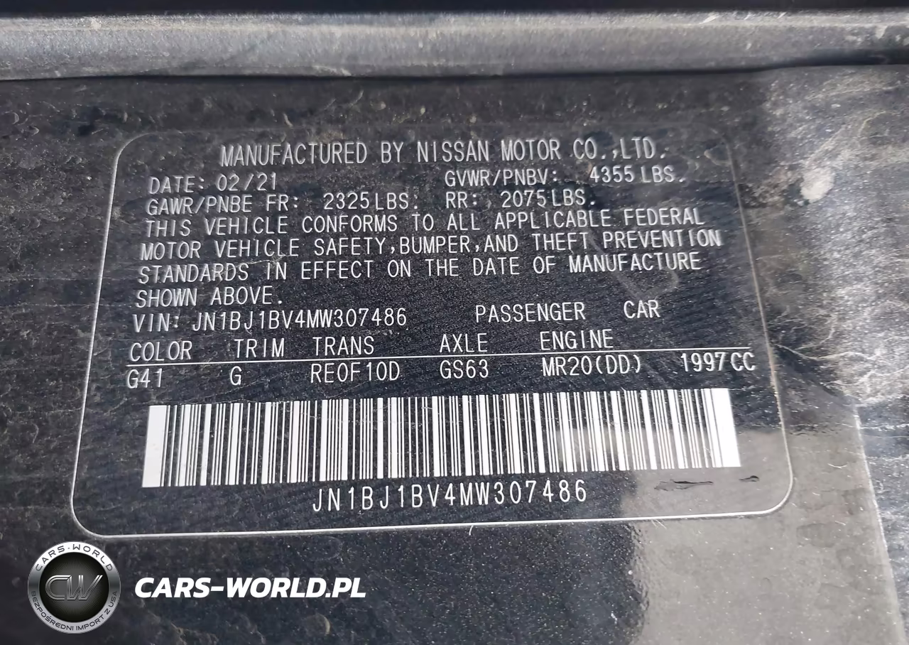 2021 Nissan Rogue Sport Sv Fwd Xtronic Cvt VIN:JN1BJ1BV4MW307486 - 9