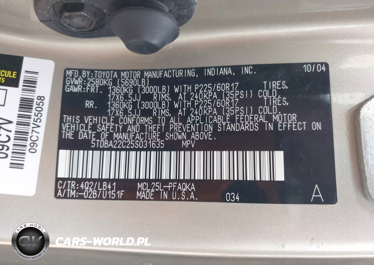 2005 Toyota Sienna Xle Limited VIN:5TDBA22C25S031635 - 9