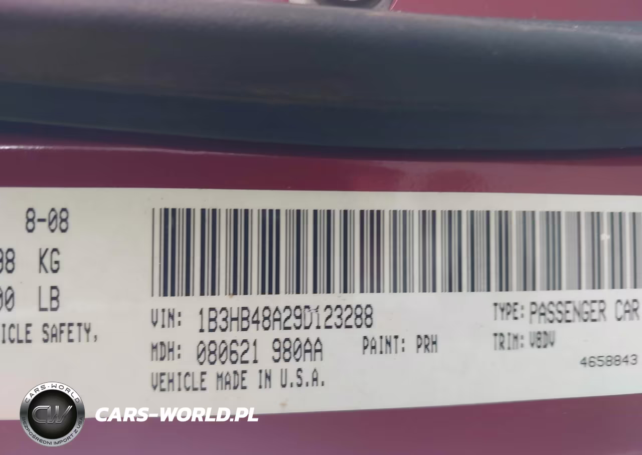 2009 Dodge Caliber Sxt VIN:1B3HB48A29D123288 - 9