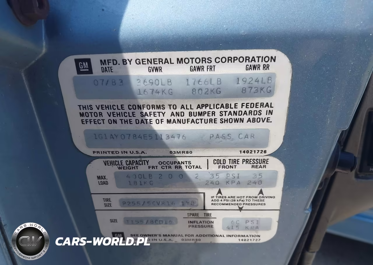 1984 Chevrolet Corvette VIN:1G1AY0784E5113476 - 9