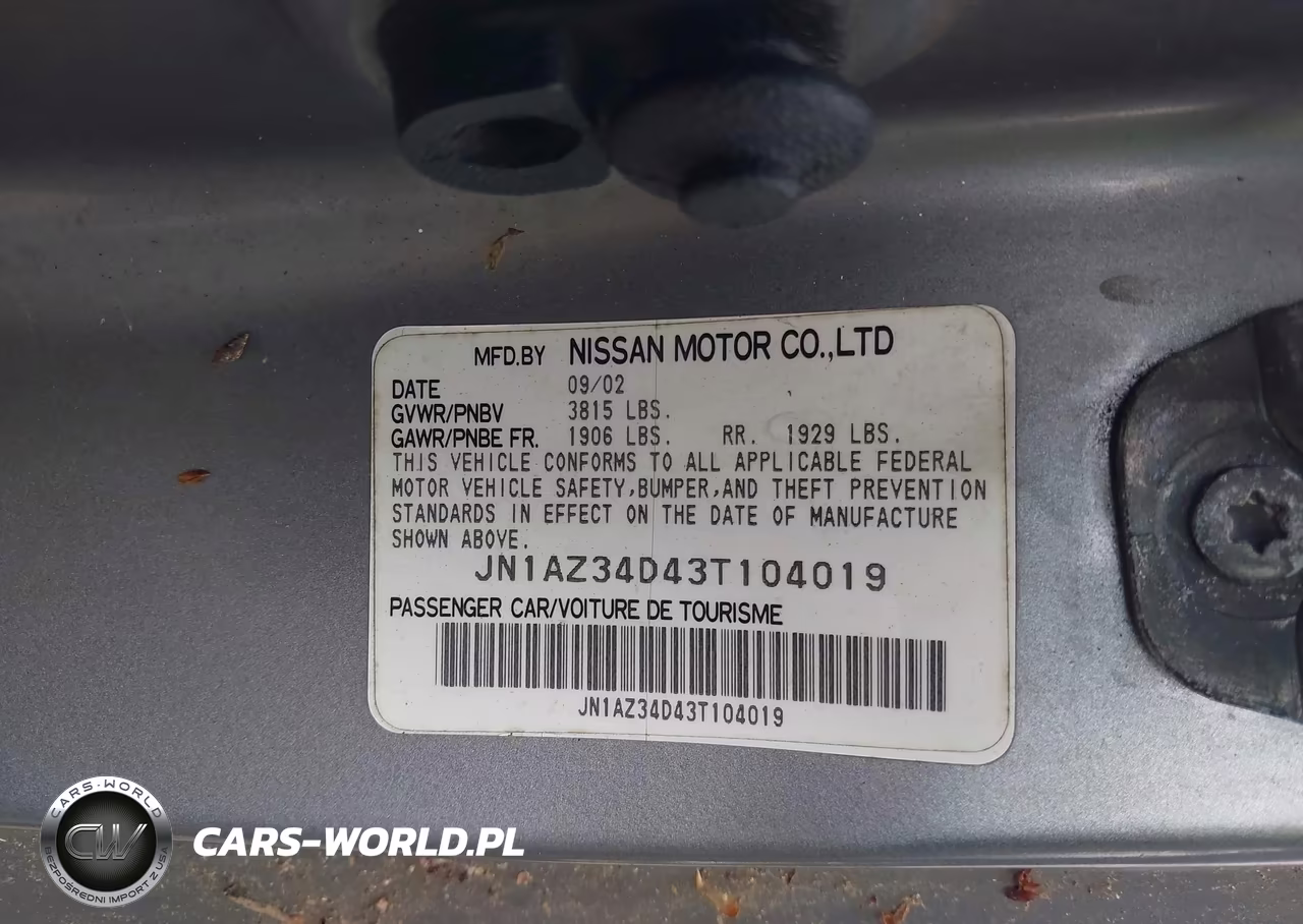 2003 Nissan 350Z Touring VIN:JN1AZ34D43T104019 - 9