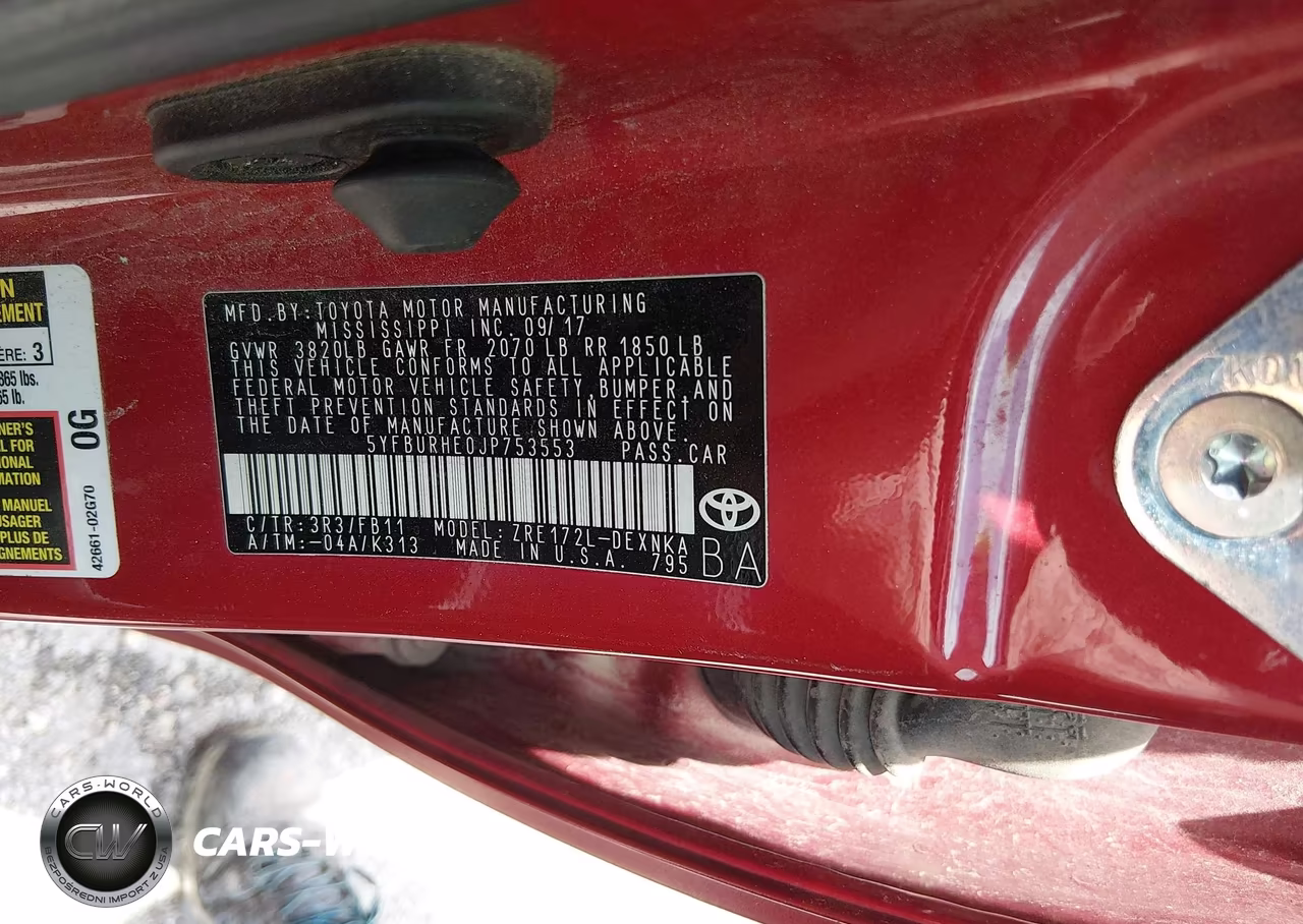 2018 Toyota Corolla Le VIN:5YFBURHE0JP753553 - 9