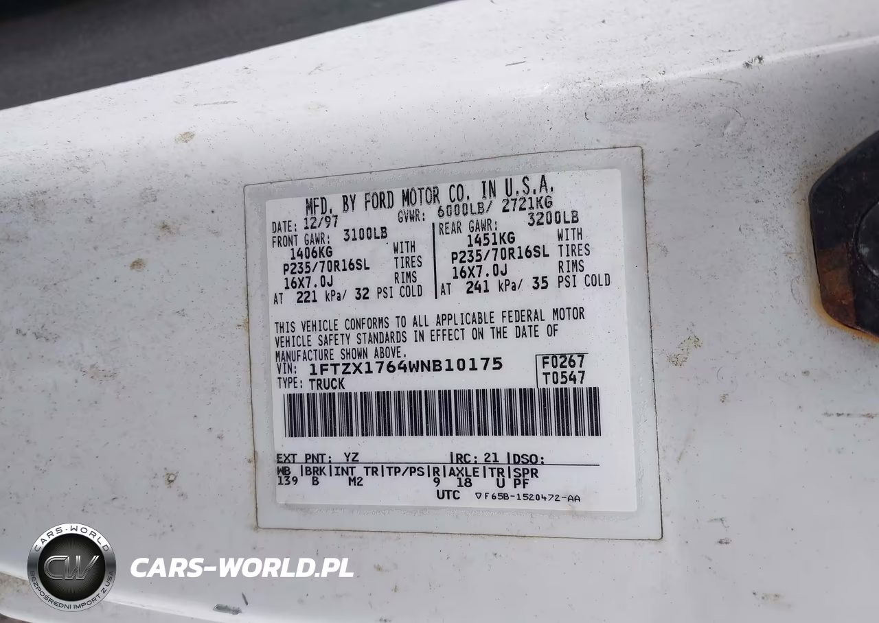 1998 Ford F-150 Lariat-Standard-Xl-Xlt VIN:1FTZX1764WNB10175 - 9