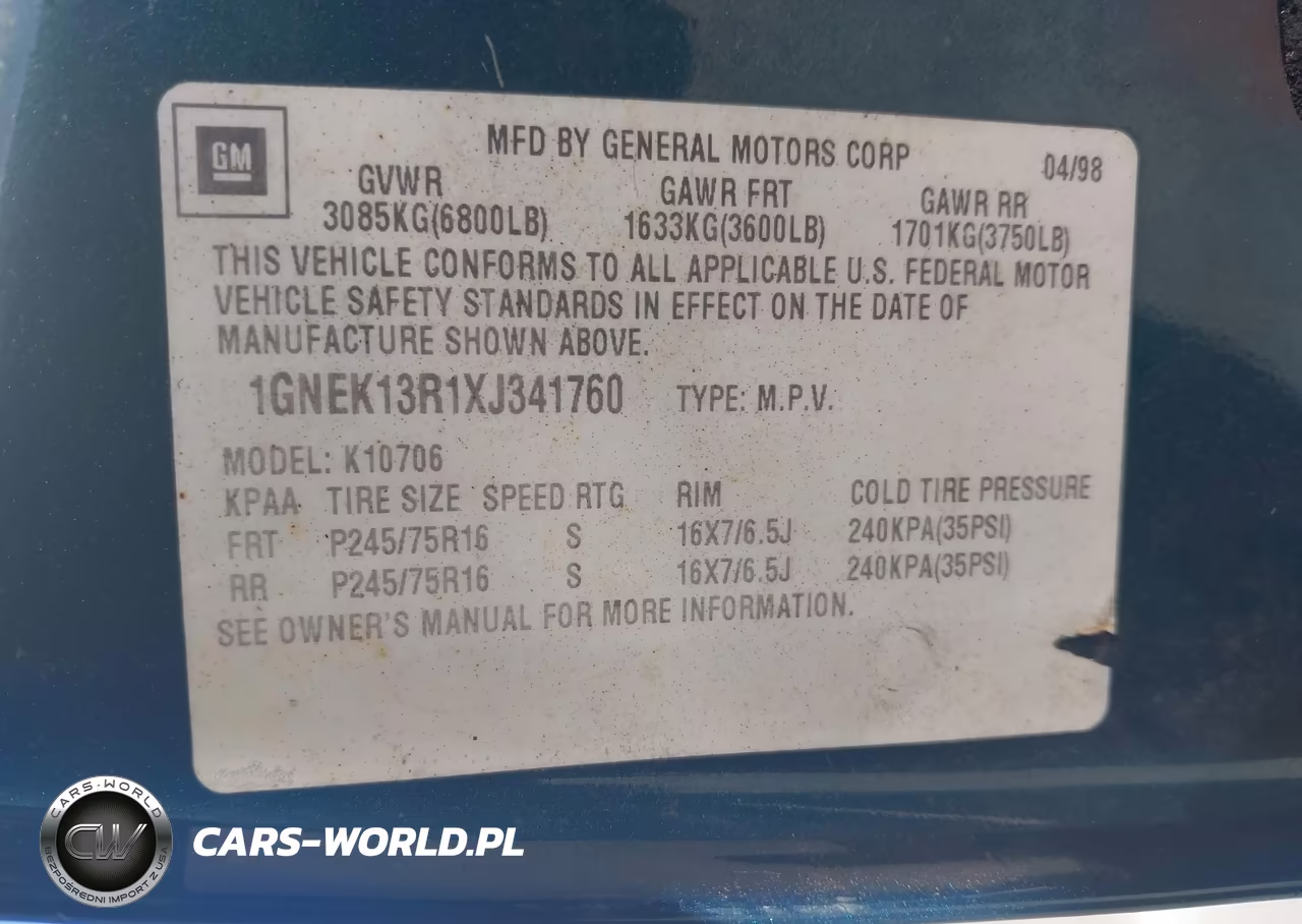 1999 Chevrolet Tahoe Ls VIN:1GNEK13R1XJ341760 - 9
