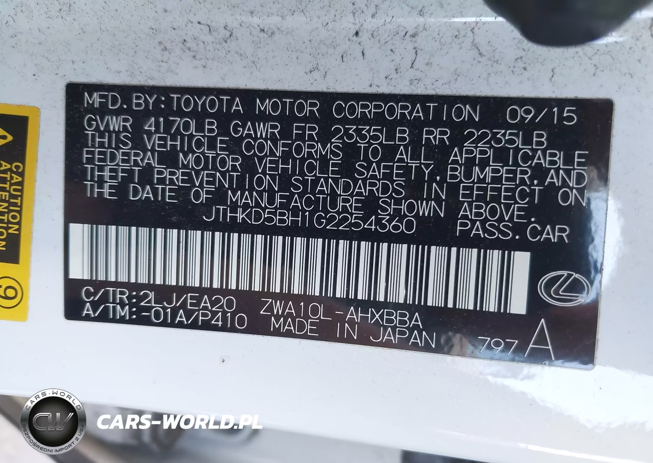 2016 Lexus Ct 200H VIN:JTHKD5BH1G2254360 - 9