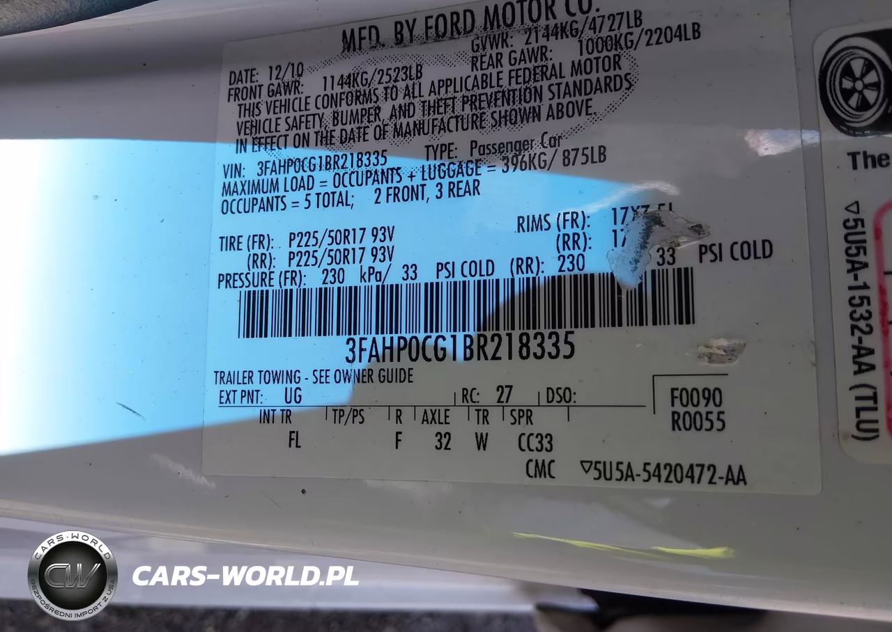 2011 Ford Fusion Sel VIN:3FAHP0CG1BR218335 - 9