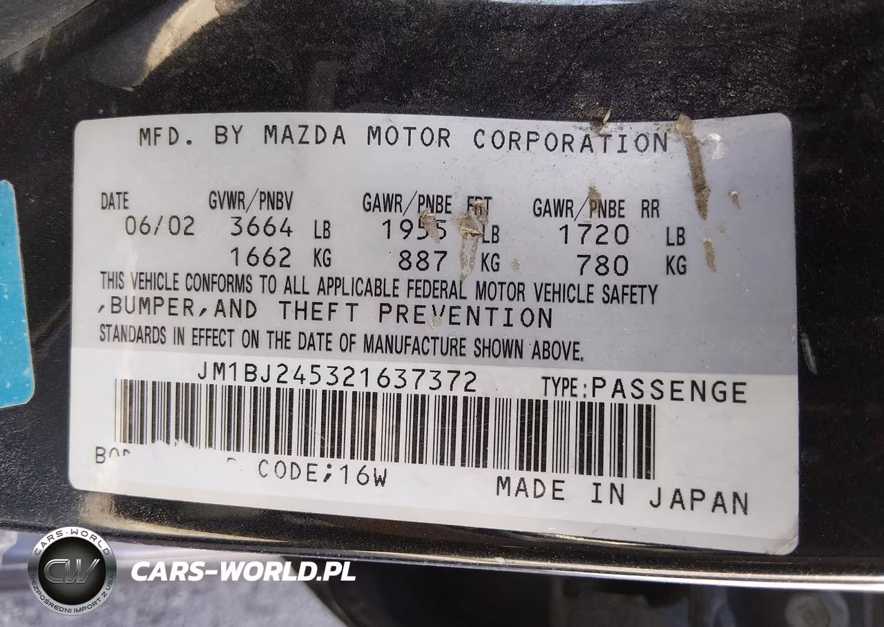 2002 Mazda Protege5 VIN:JM1BJ245321637372 - 9