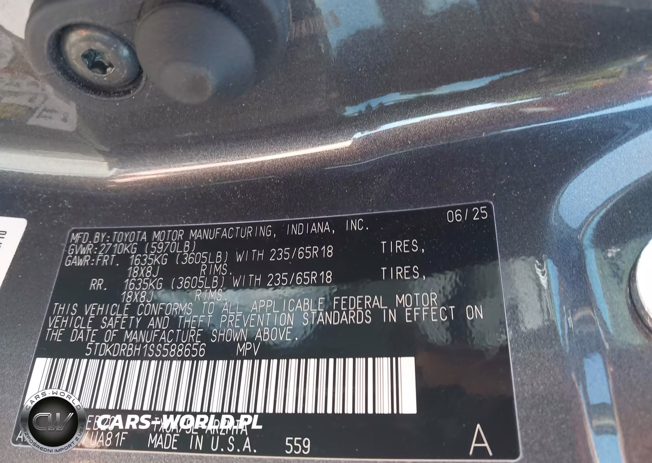 2025 Toyota Highlander Xle VIN:5TDKDRBH1SS588656 - 9