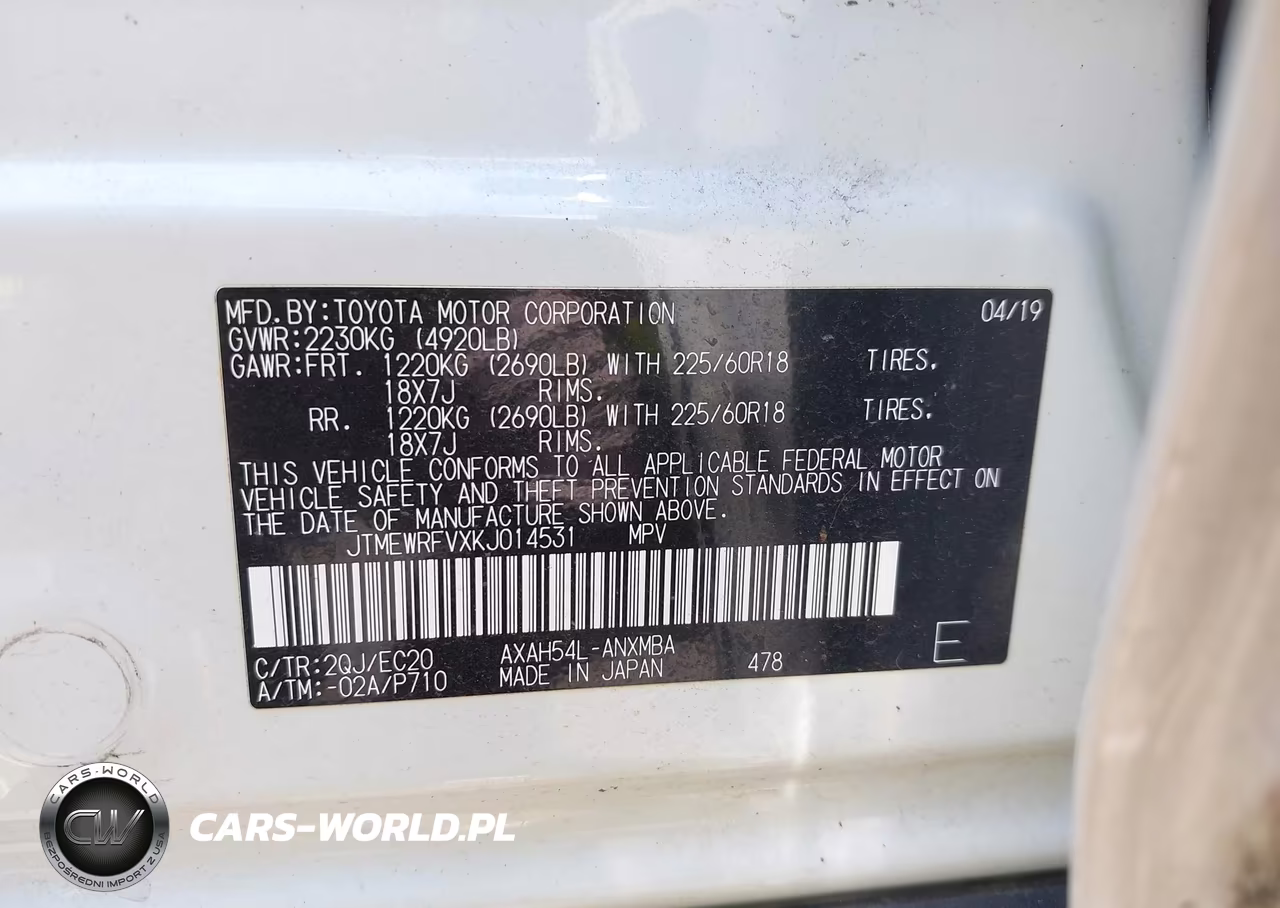 2019 Toyota Rav4 Hybrid Xse VIN:JTMEWRFVXKJ014531 - 9
