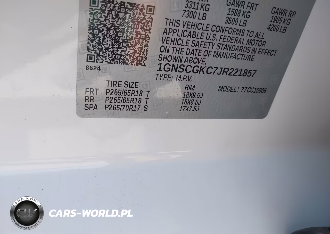 2018 Chevrolet Suburban Ls VIN:1GNSCGKC7JR221857 - 9