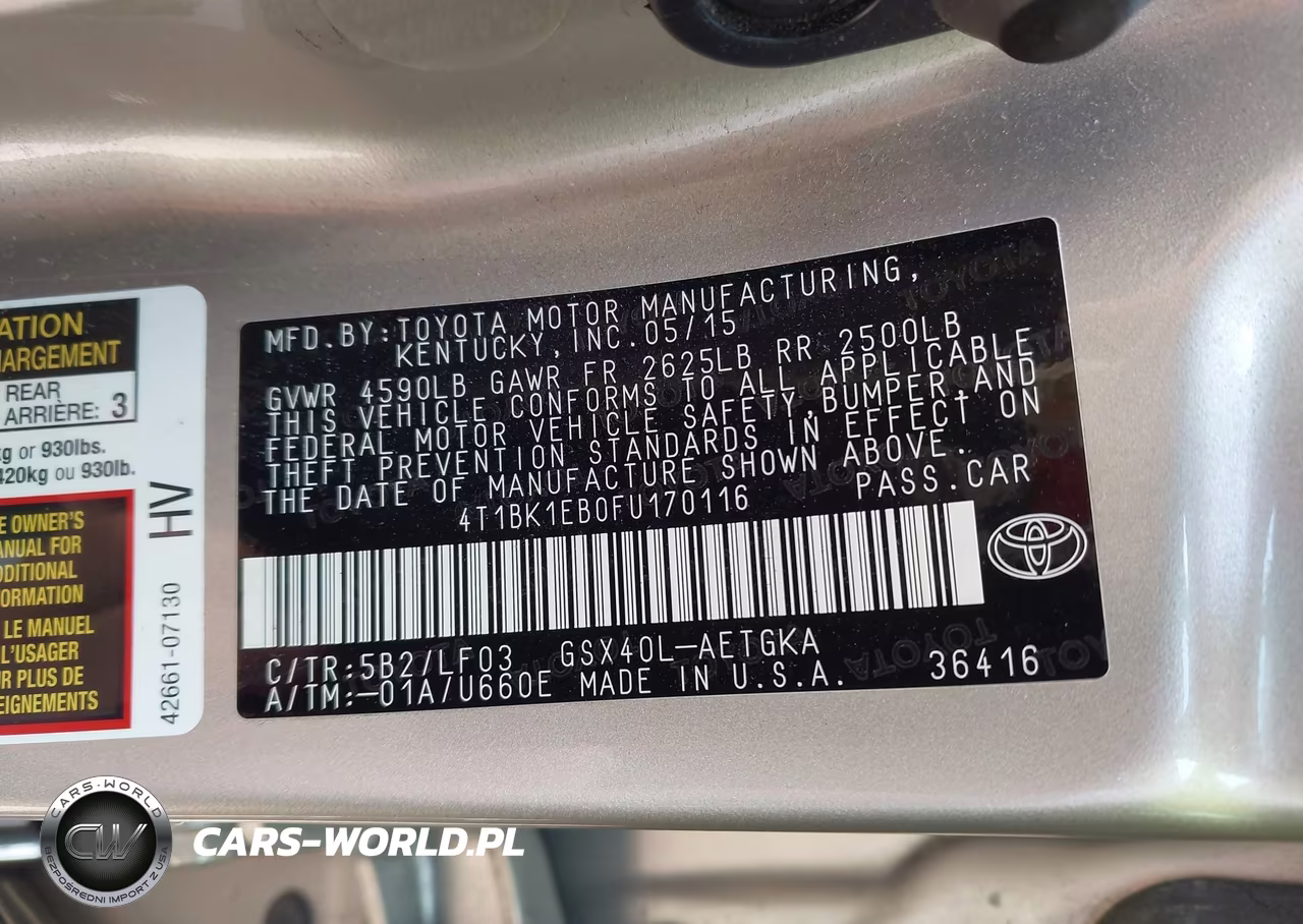2015 Toyota Avalon Xle Premium VIN:4T1BK1EB0FU170116 - 9