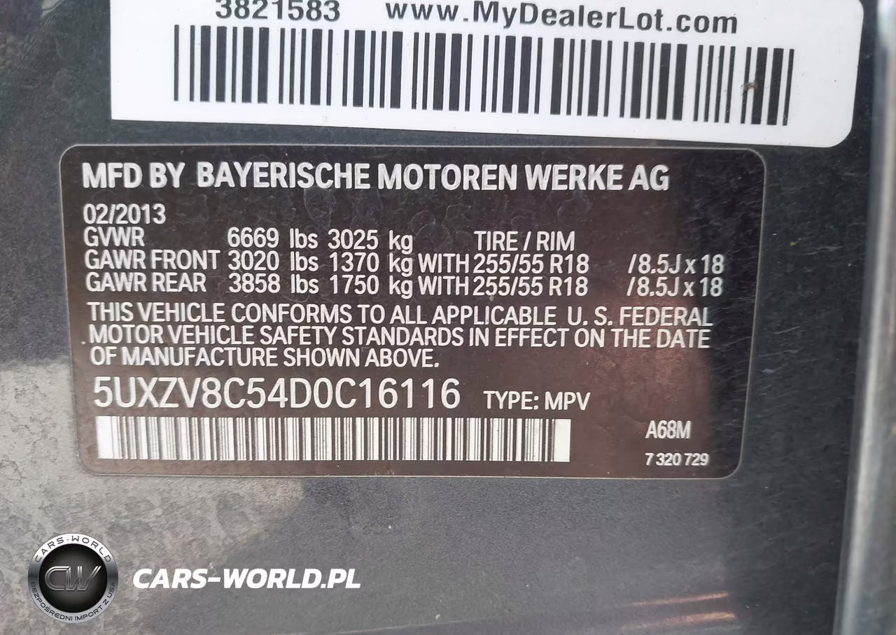 2013 BMW X5 xDrive50I VIN:5UXZV8C54D0C16116 - 9