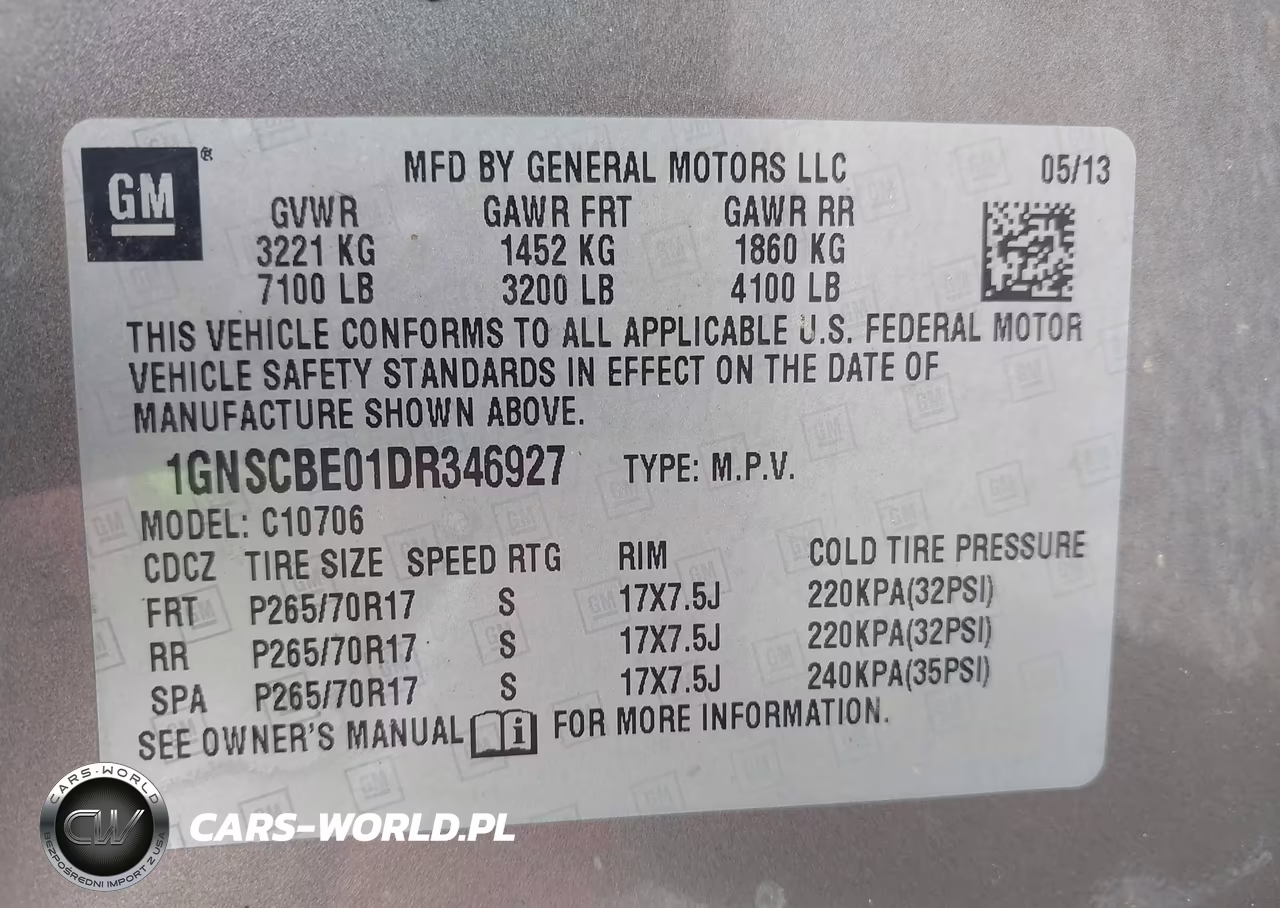 2013 Chevrolet Tahoe Lt VIN:1GNSCBE01DR346927 - 9