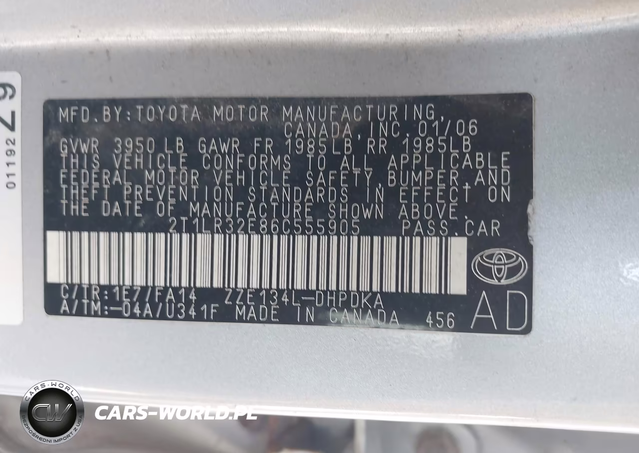 2006 Toyota Matrix VIN:2T1LR32E86C555905 - 9