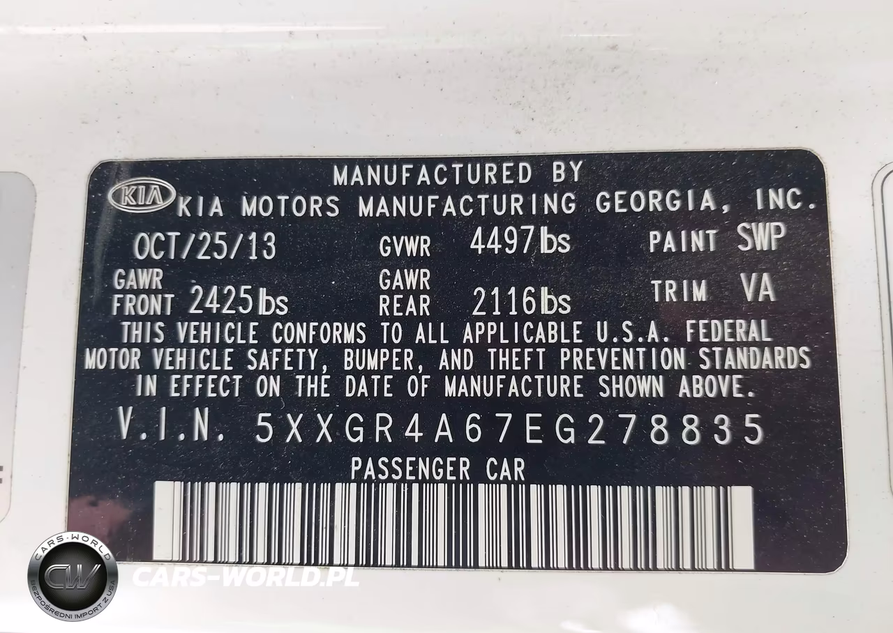 2014 Kia Optima Sxl Turbo VIN:5XXGR4A67EG278835 - 9