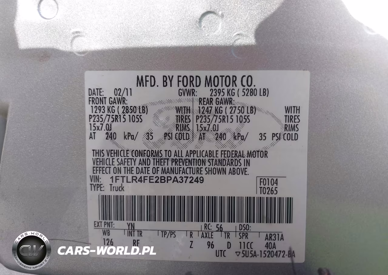 2011 Ford Ranger Xlt VIN:1FTLR4FE2BPA37249 - 9