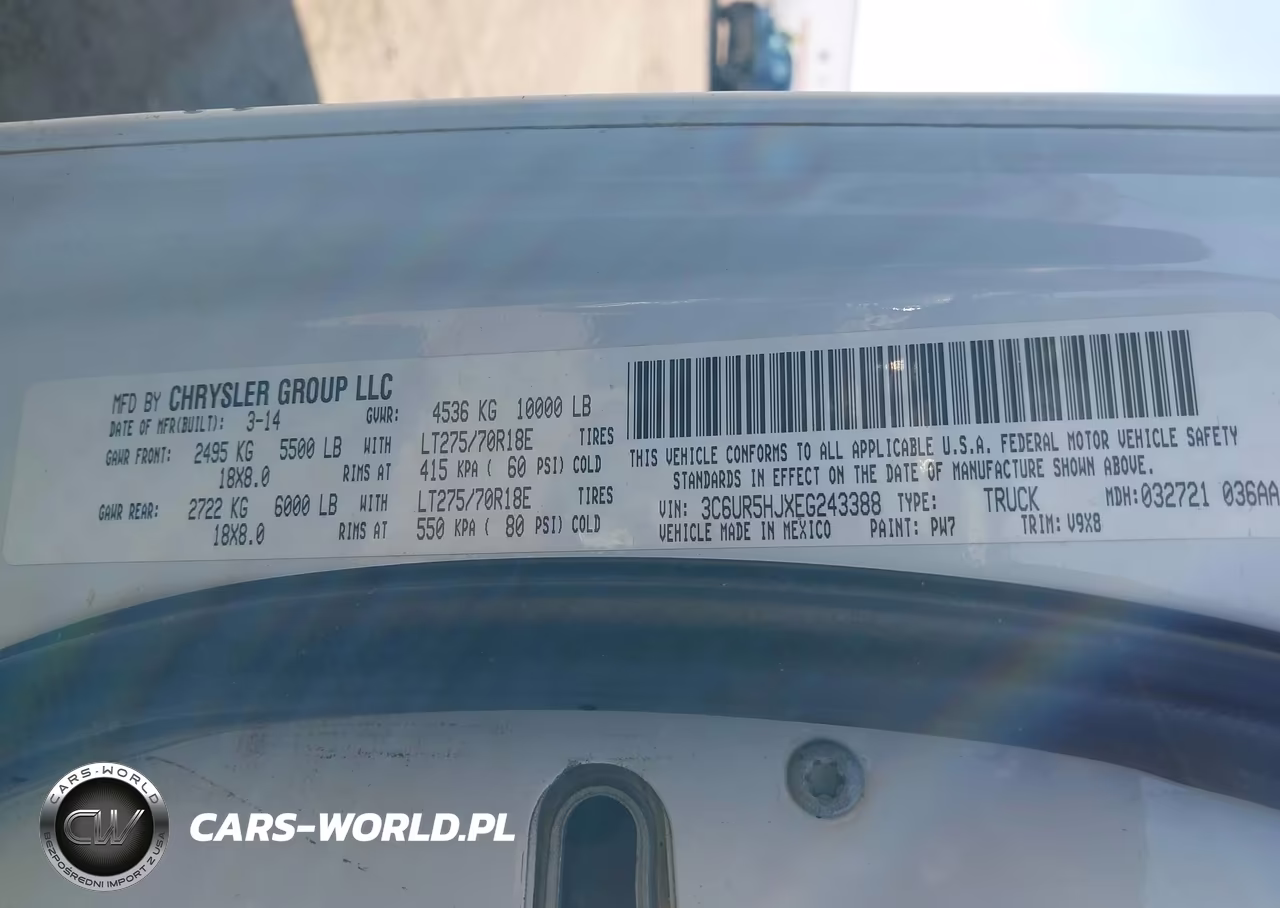 2014 Ram 2500 Tradesman VIN:3C6UR5HJXEG243388 - 9