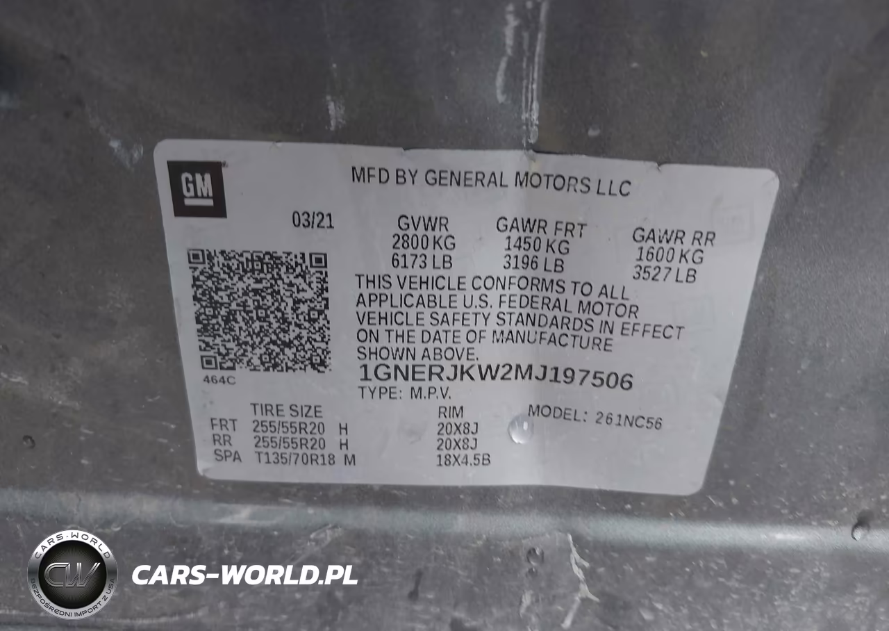 2021 Chevrolet Traverse Fwd Rs VIN:1GNERJKW2MJ197506 - 9