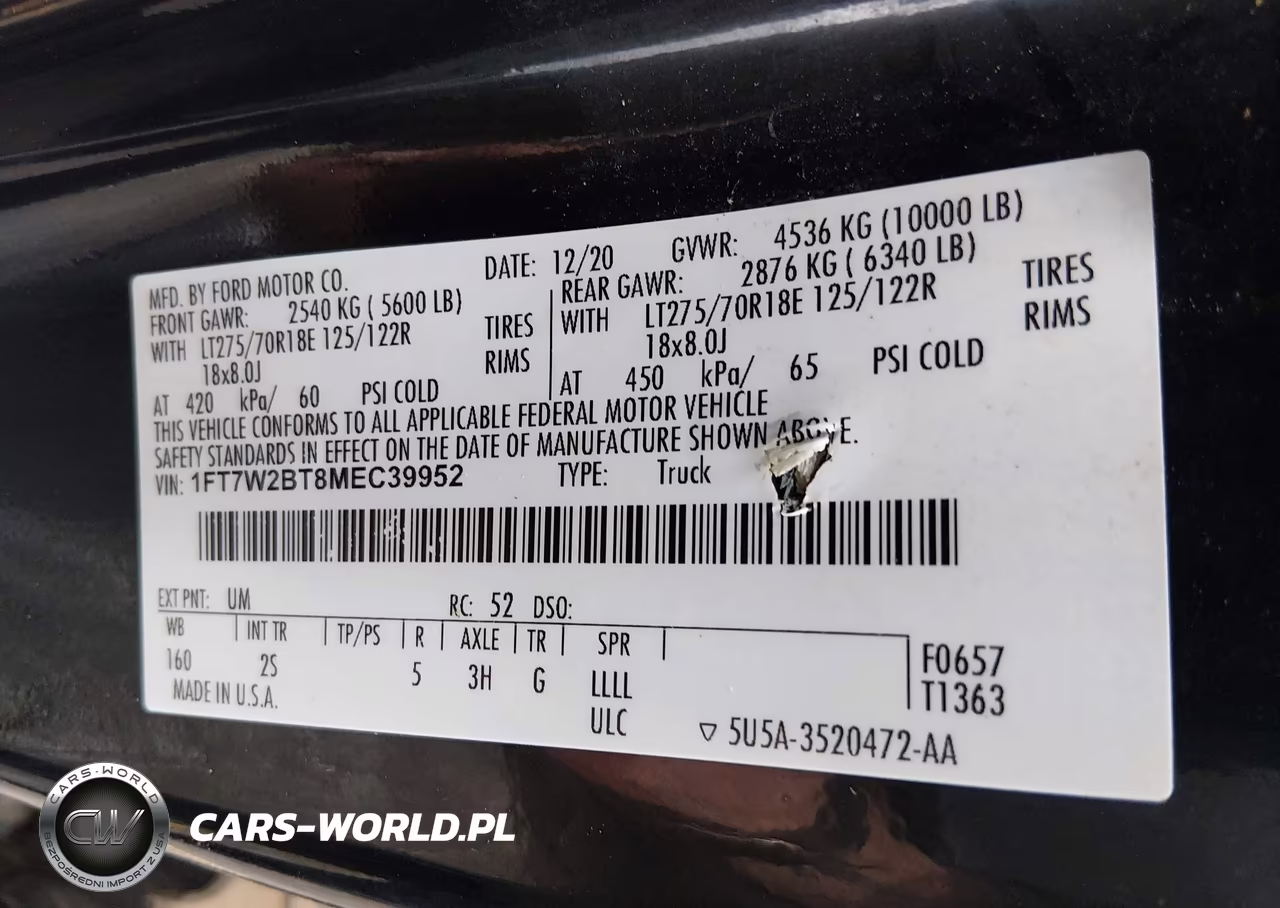 2021 Ford F-250 Xlt VIN:1FT7W2BT8MEC39952 - 9