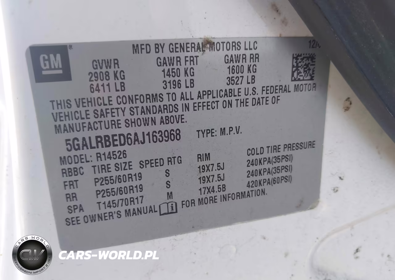 2010 Buick Enclave 1Xl VIN:5GALRBED6AJ163968 - 9