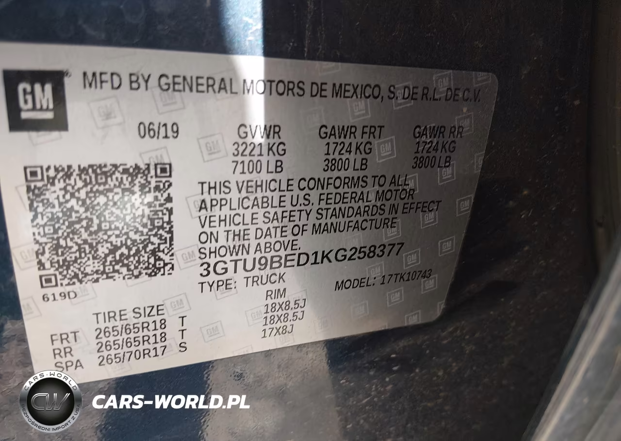 2019 GMC Sierra 1500 Sle VIN:3GTU9BED1KG258377 - 9