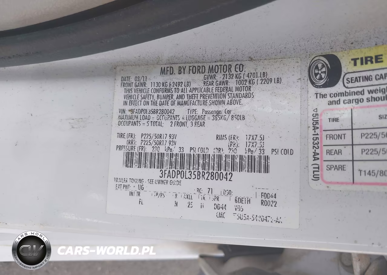 2011 Ford Fusion Hybrid VIN:3FADP0L35BR280042 - 9