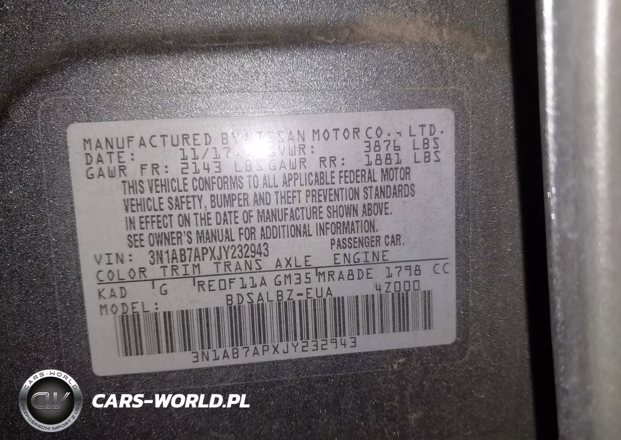 2018 Nissan Sentra S VIN:3N1AB7APXJY232943 - 9