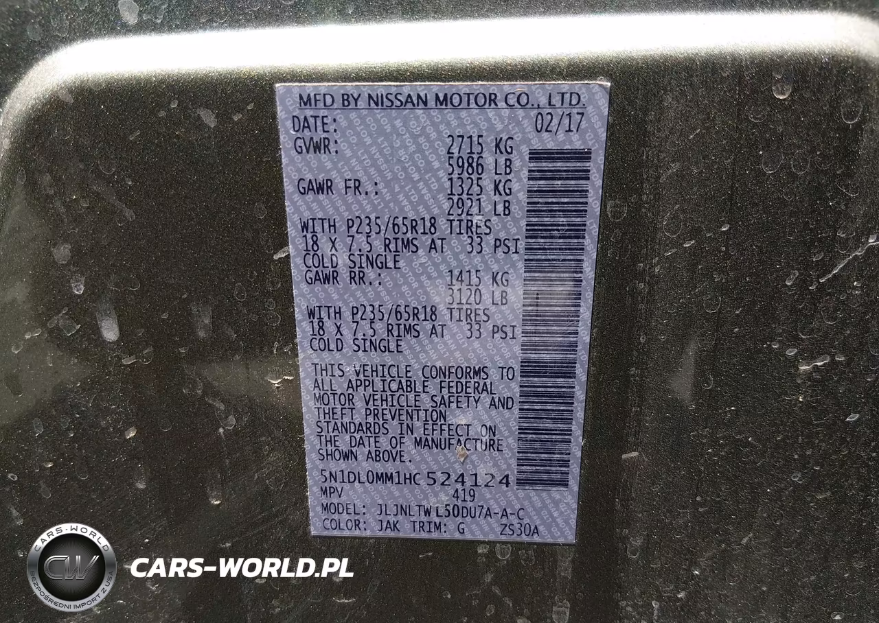 2017 Infiniti Qx60 VIN:5N1DL0MM1HC524124 - 9