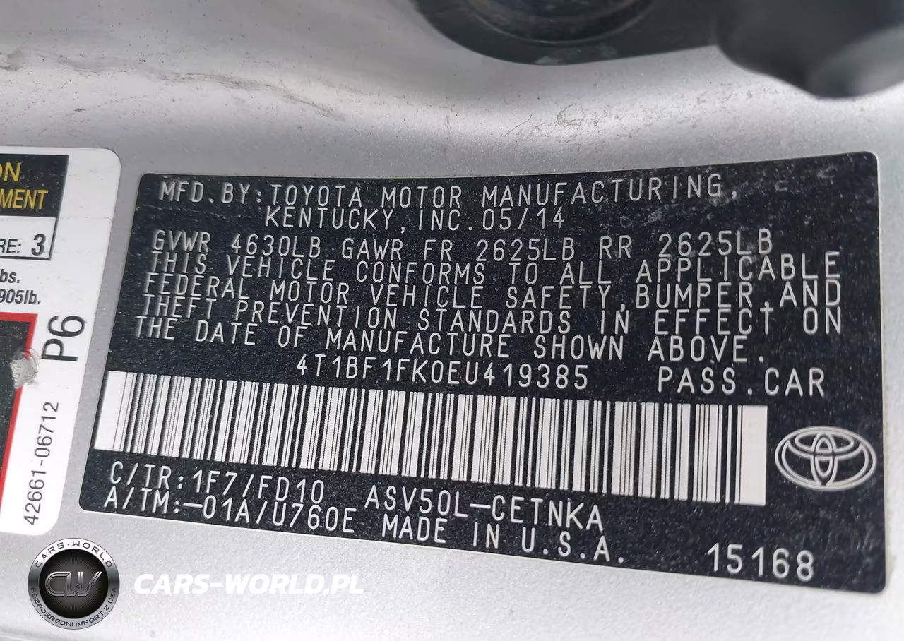2014 Toyota Camry Le VIN:4T1BF1FK0EU419385 - 9