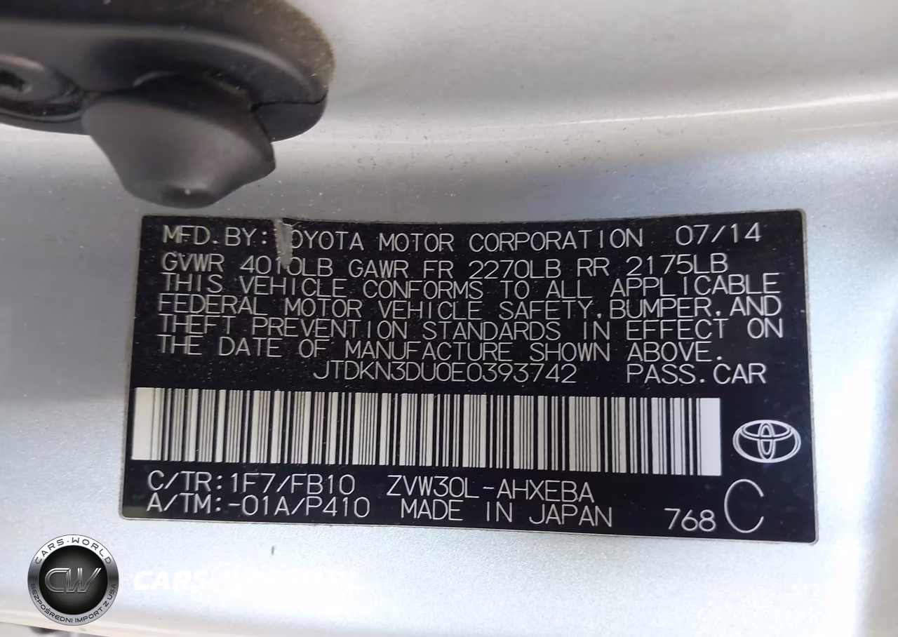 2014 Toyota Prius Two VIN:JTDKN3DU0E0393742 - 9