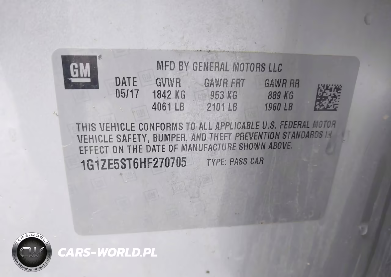 2017 Chevrolet Malibu 1Lt VIN:1G1ZE5ST6HF270705 - 9