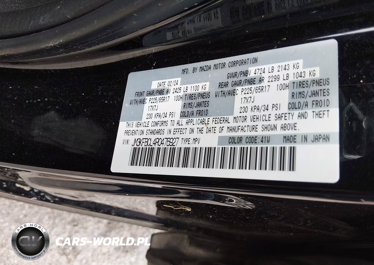 2024 Mazda Cx-5 2.5 S Preferred VIN:JM3KFBCL4R0476927 - 9