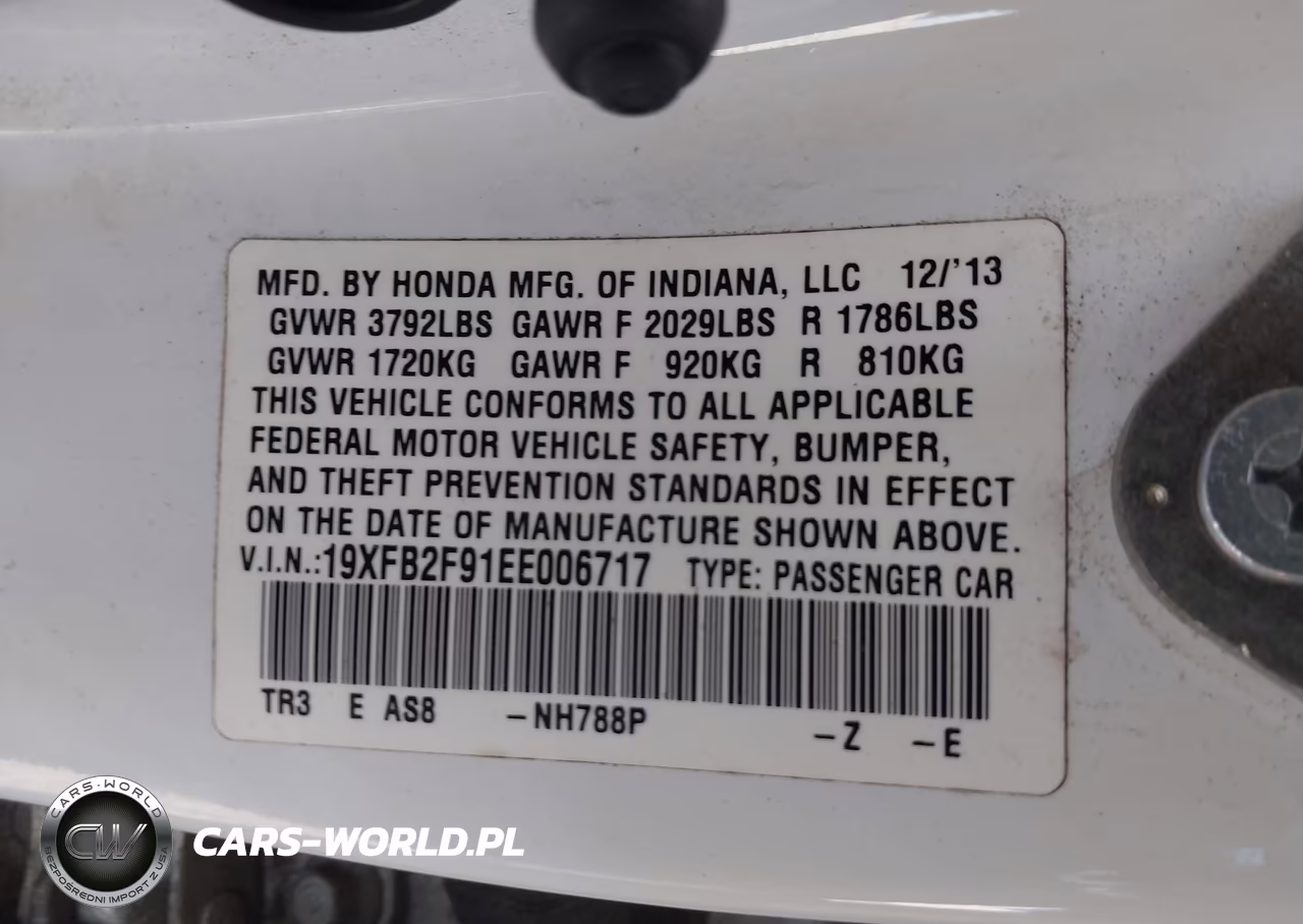 2014 Honda Civic Ex-L VIN:19XFB2F91EE006717 - 9