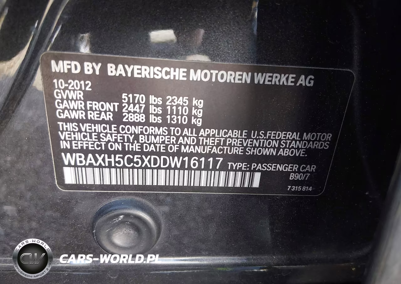 2013 BMW 528I xDrive VIN:WBAXH5C5XDDW16117 - 9