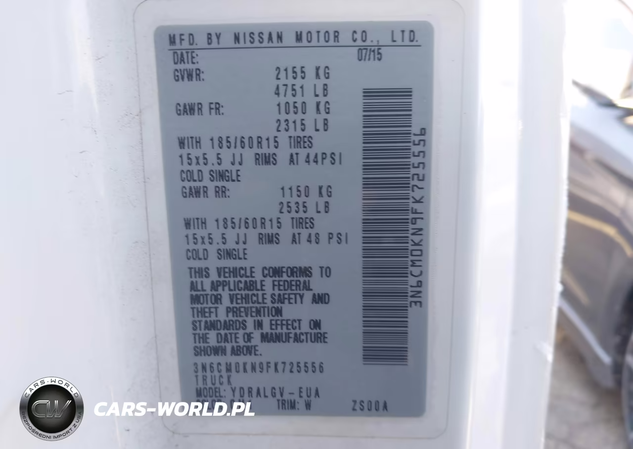 2015 Nissan Nv200 Sv VIN:3N6CM0KN9FK725556 - 9