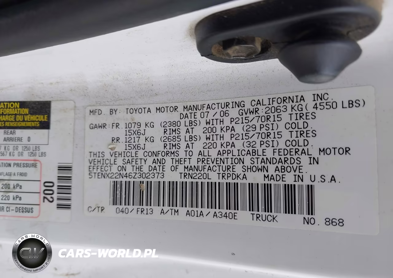 2006 Toyota Tacoma VIN:5TENX22N46Z302373 - 9