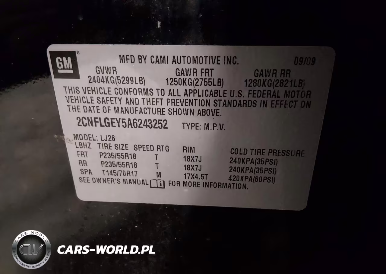 2010 Chevrolet Equinox Ltz VIN:2CNFLGEY5A6243252 - 9