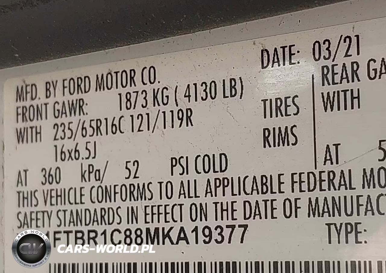 2021 Ford Transit-250 VIN:1FTBR1C88MKA19377 - 9