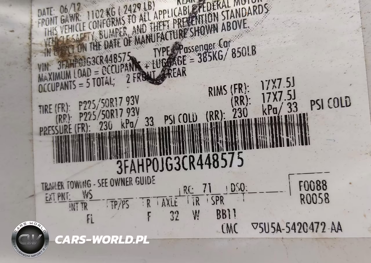 2012 Ford Fusion Sel VIN:3FAHP0JG3CR448575 - 9