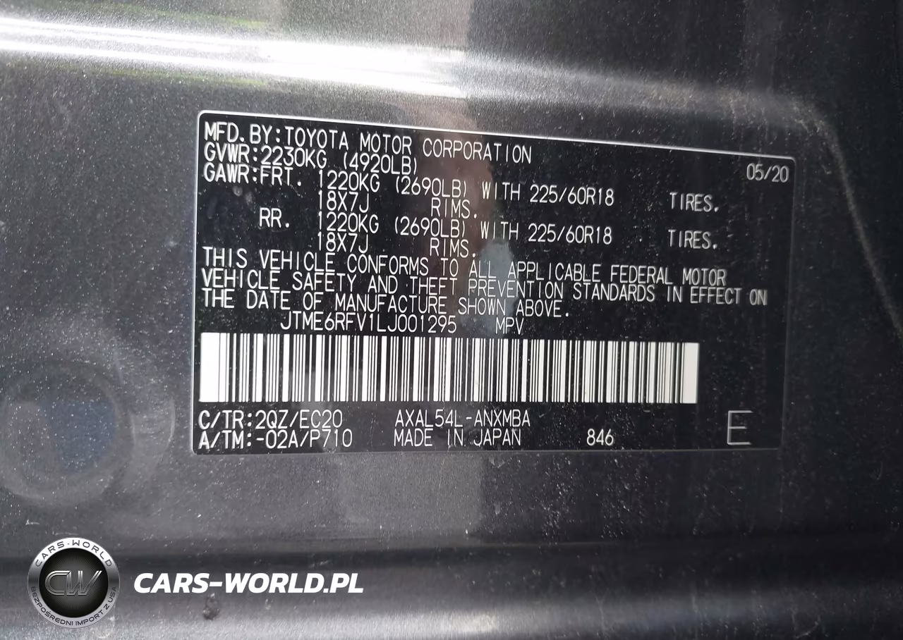 2020 Toyota Rav4 Hybrid Xse VIN:JTME6RFV1LJ001295 - 9