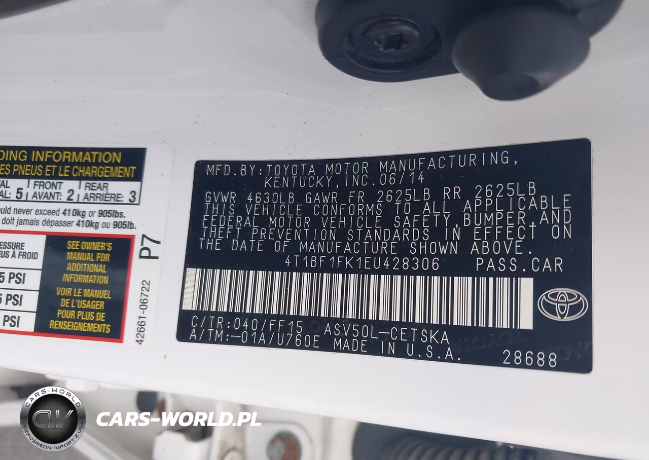 2014 Toyota Camry Se VIN:4T1BF1FK1EU428306 - 9