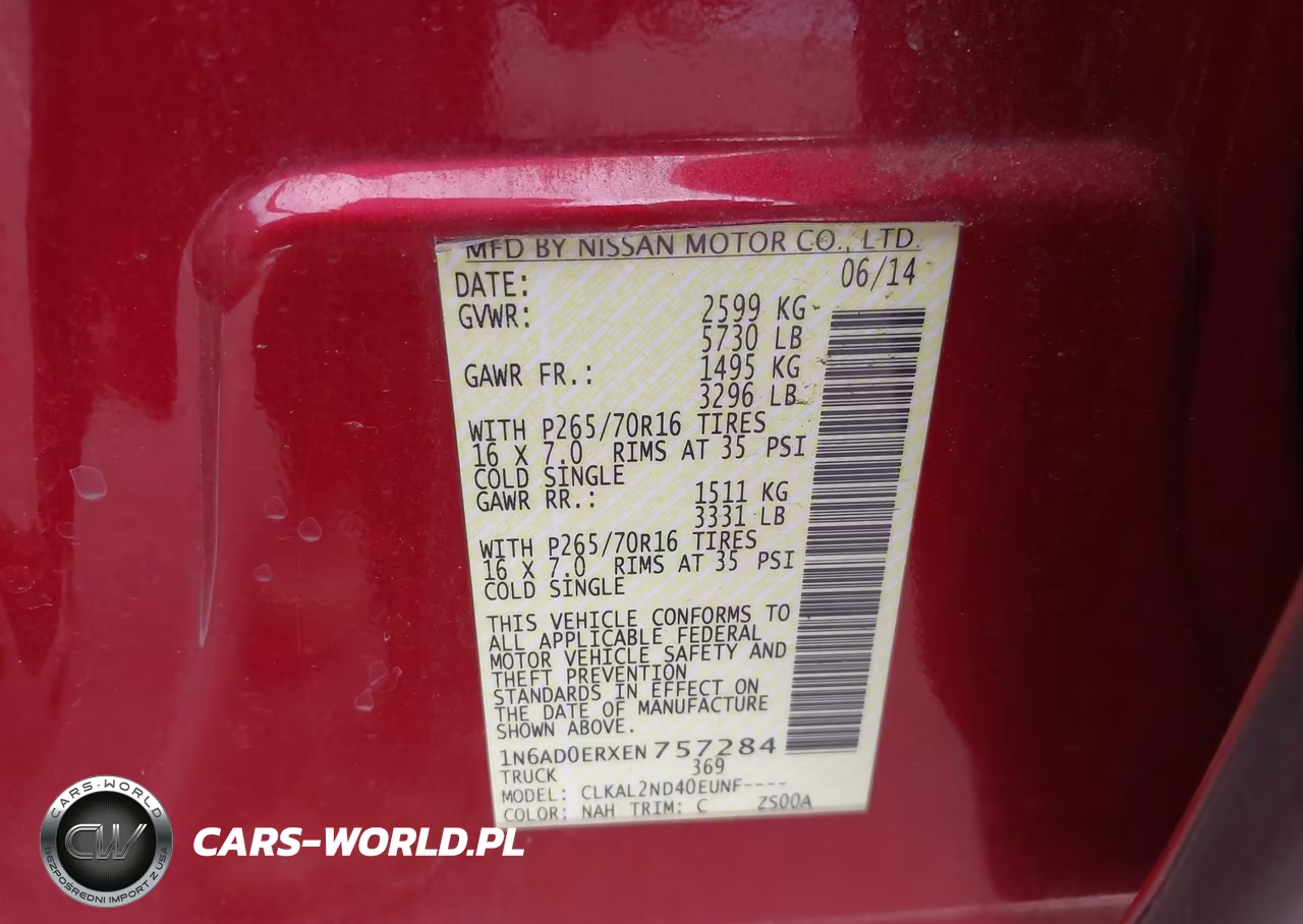 2014 Nissan Frontier Sv VIN:1N6AD0ERXEN757284 - 9