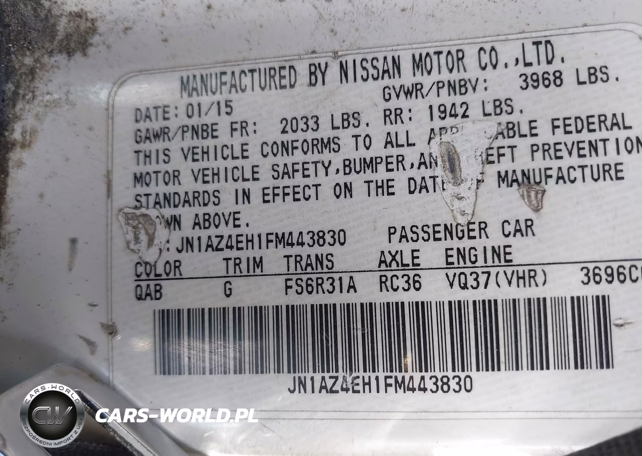 2015 Nissan 370Z VIN:JN1AZ4EH1FM443830 - 9